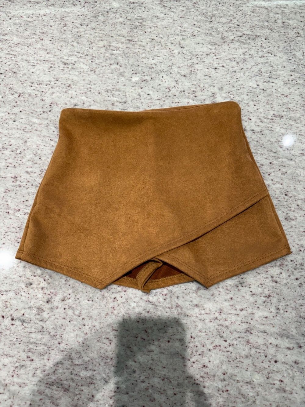 faux suede skort